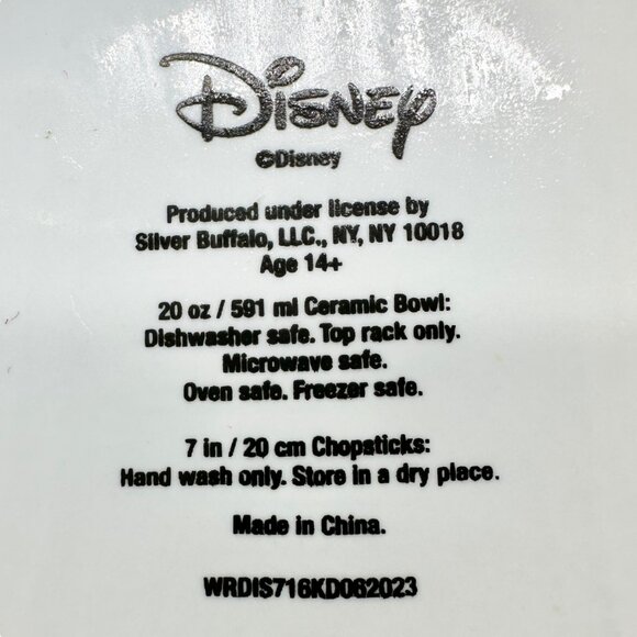 Disney Marie Aristocats Ceramic Ramen Bowl and Chopsticks Set White Pink Dots - Picture 8 of 10